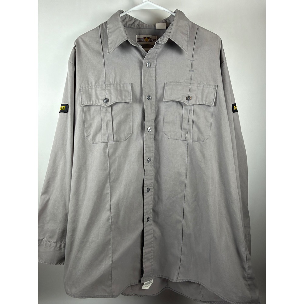 Flying Cross Duro Poplin Uniform Shirt – Vintage Police Recruit Shirt – Grey